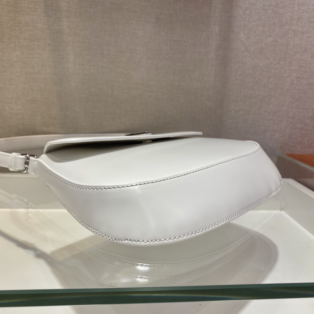 Prada Cleo brushed leather shoulder bag with flap