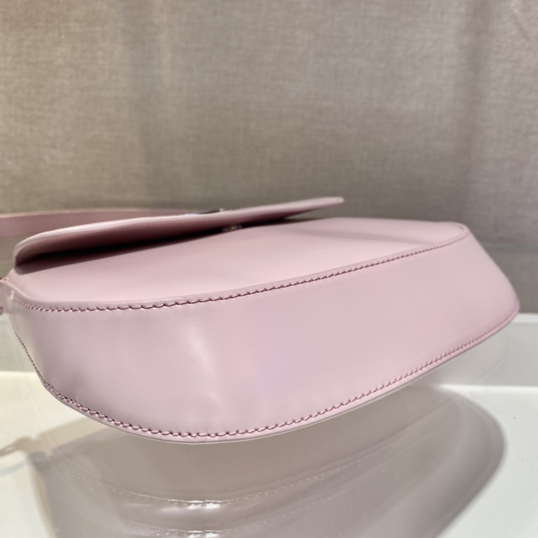 Prada Cleo brushed leather shoulder bag with flap