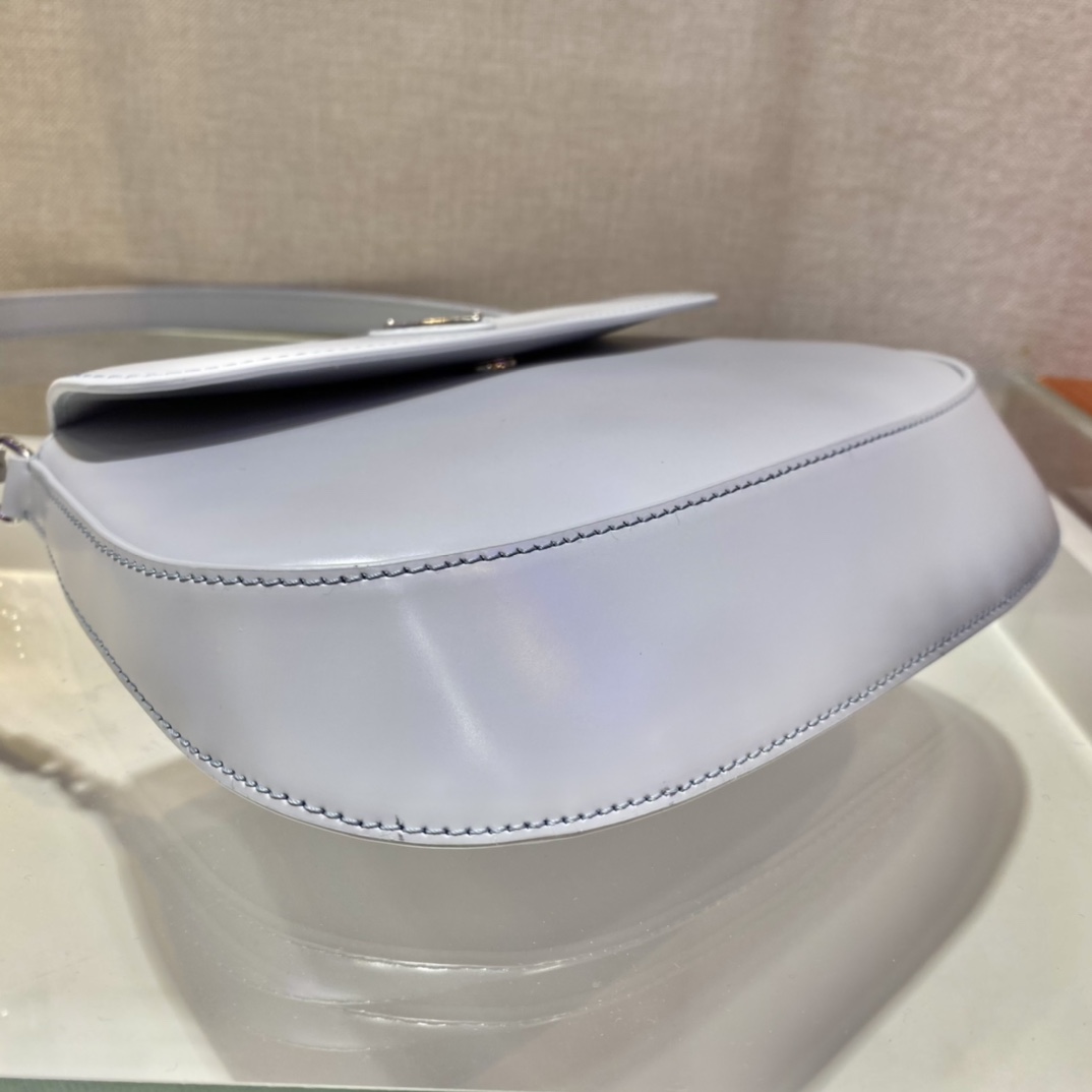 Prada Cleo brushed leather shoulder bag with flap