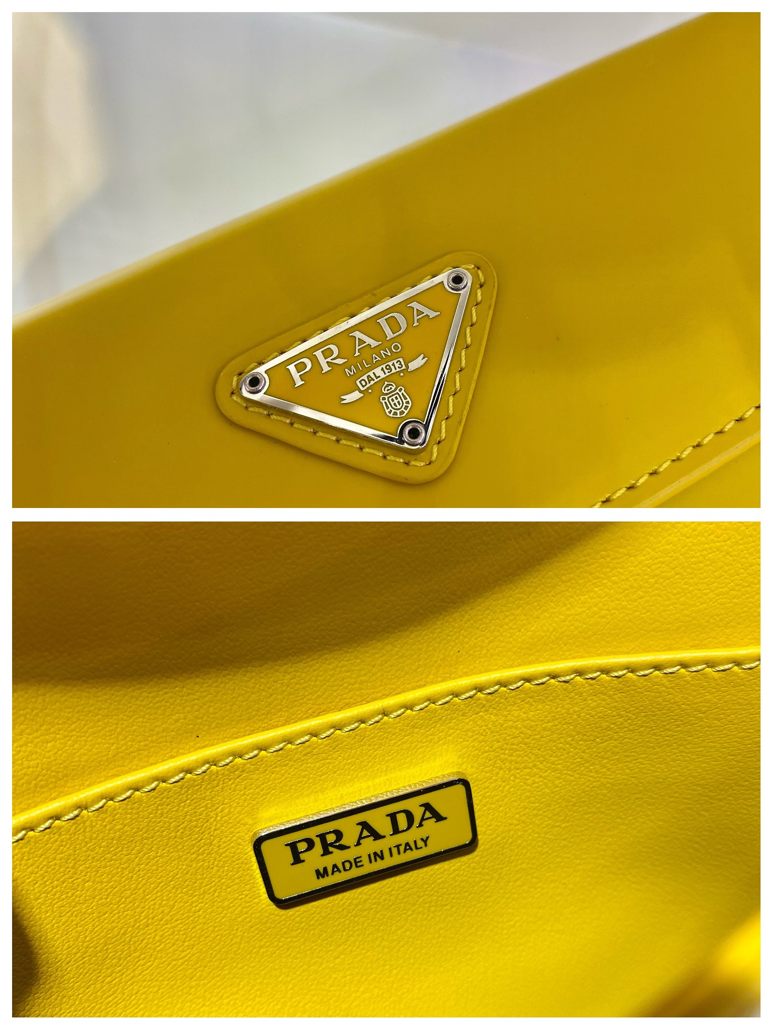 Prada Cleo brushed leather shoulder bag with flap