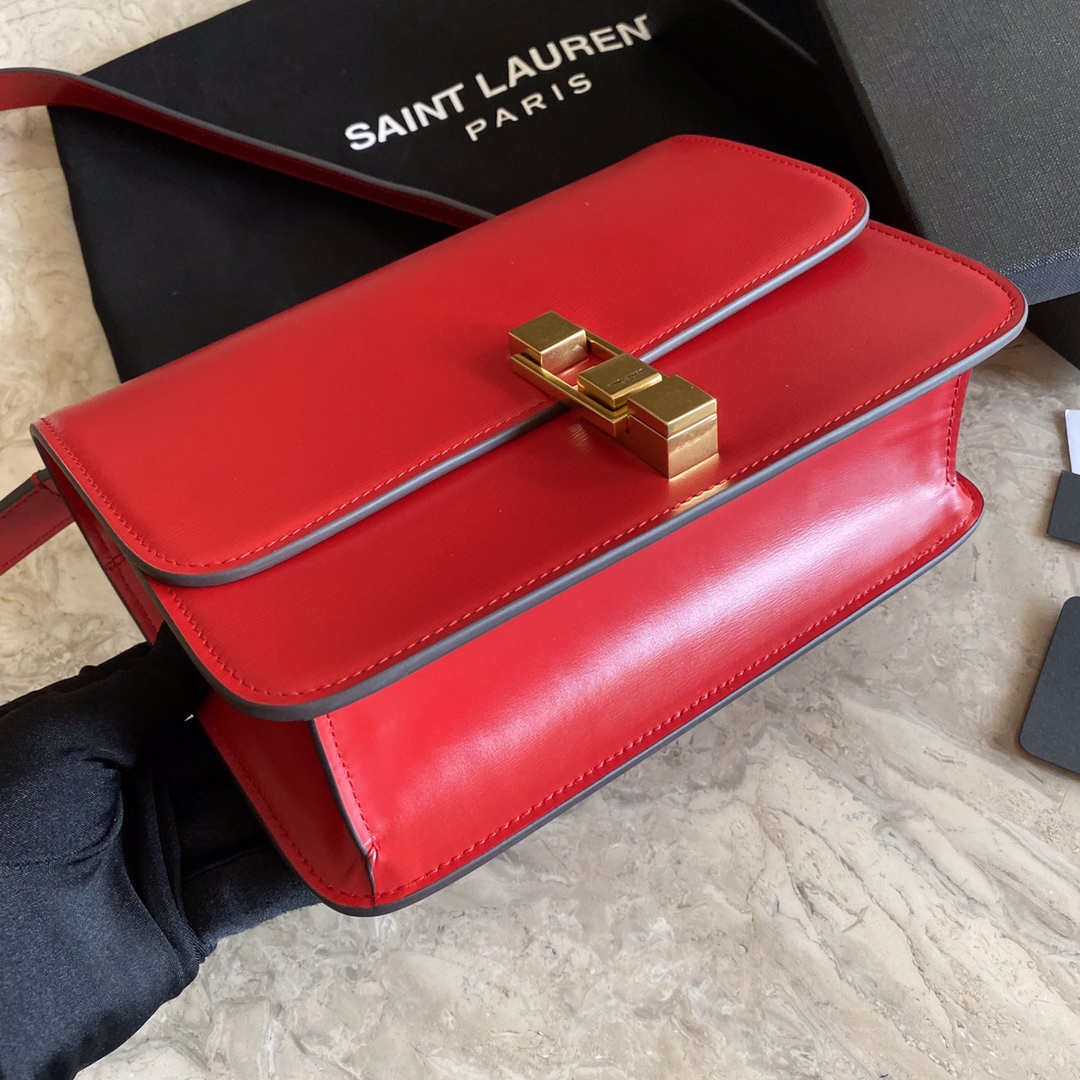 LE CARRE SATCHEL IN BOX SAINT LAURENT LEATHER