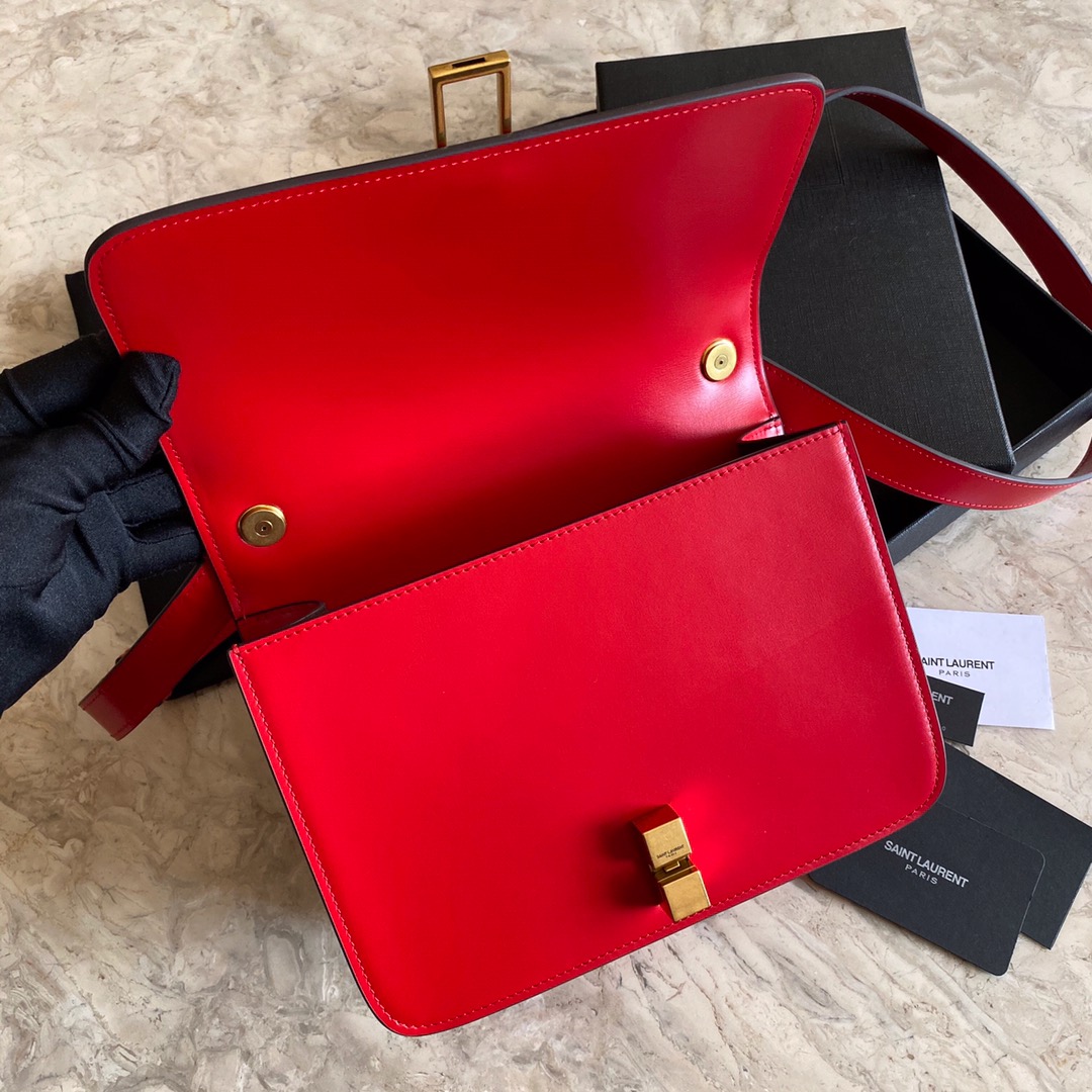 LE CARRE SATCHEL IN BOX SAINT LAURENT LEATHER