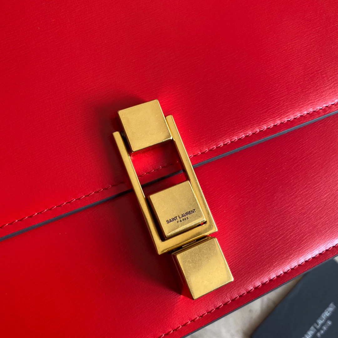 LE CARRE SATCHEL IN BOX SAINT LAURENT LEATHER