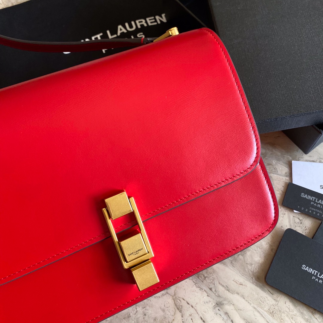 LE CARRE SATCHEL IN BOX SAINT LAURENT LEATHER