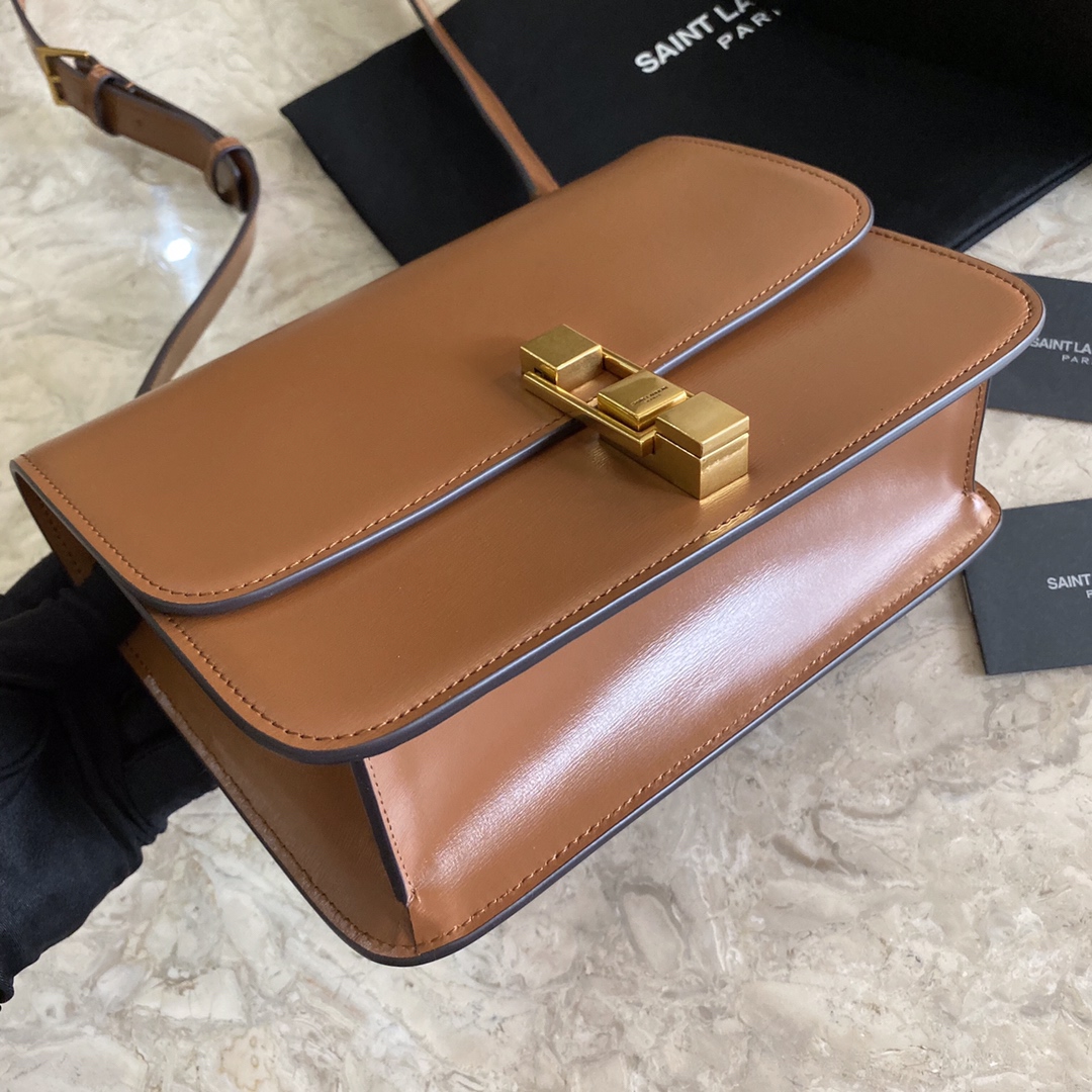 LE CARRE SATCHEL IN BOX SAINT LAURENT LEATHER