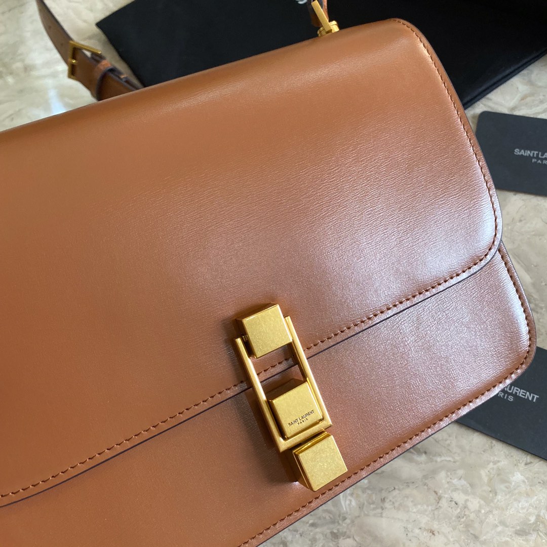 LE CARRE SATCHEL IN BOX SAINT LAURENT LEATHER
