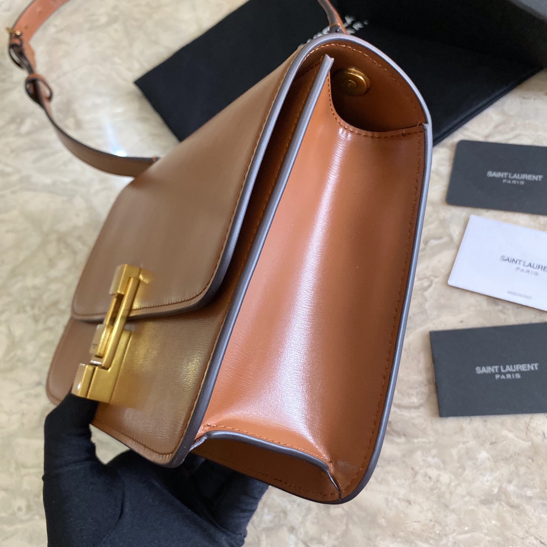 LE CARRE SATCHEL IN BOX SAINT LAURENT LEATHER