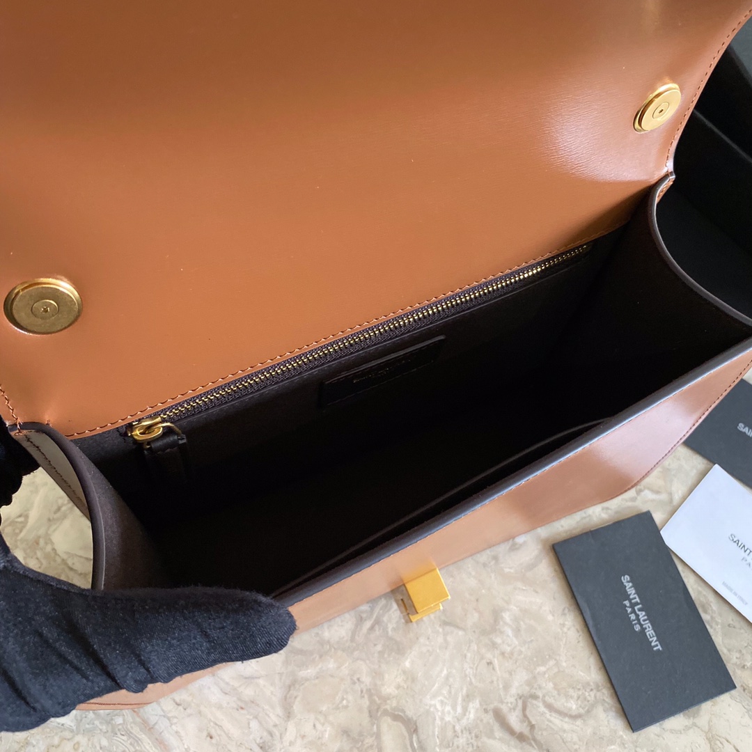 LE CARRE SATCHEL IN BOX SAINT LAURENT LEATHER