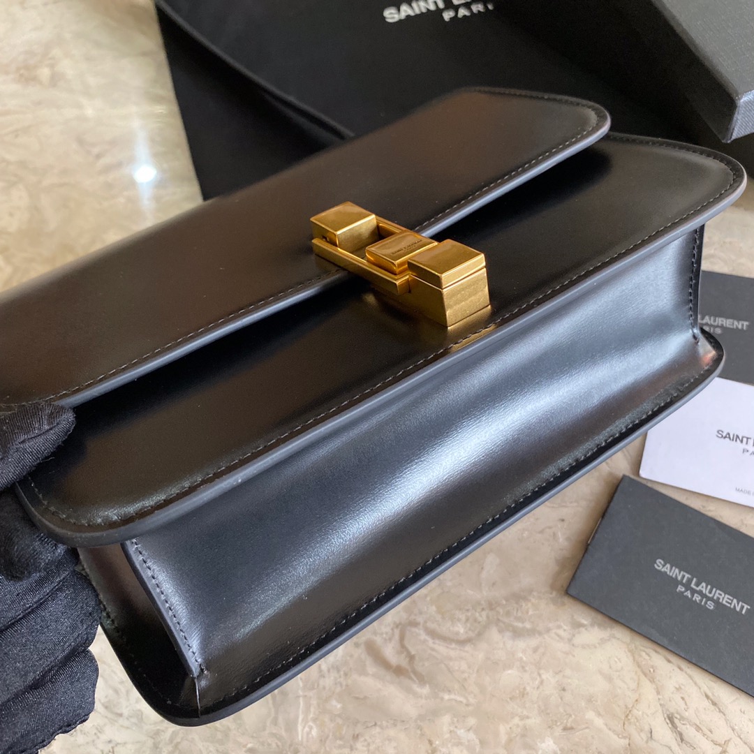 LE CARRE SATCHEL IN BOX SAINT LAURENT LEATHER