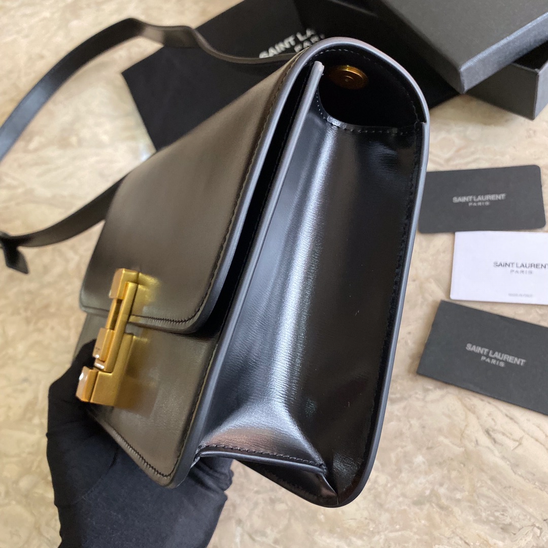 LE CARRE SATCHEL IN BOX SAINT LAURENT LEATHER