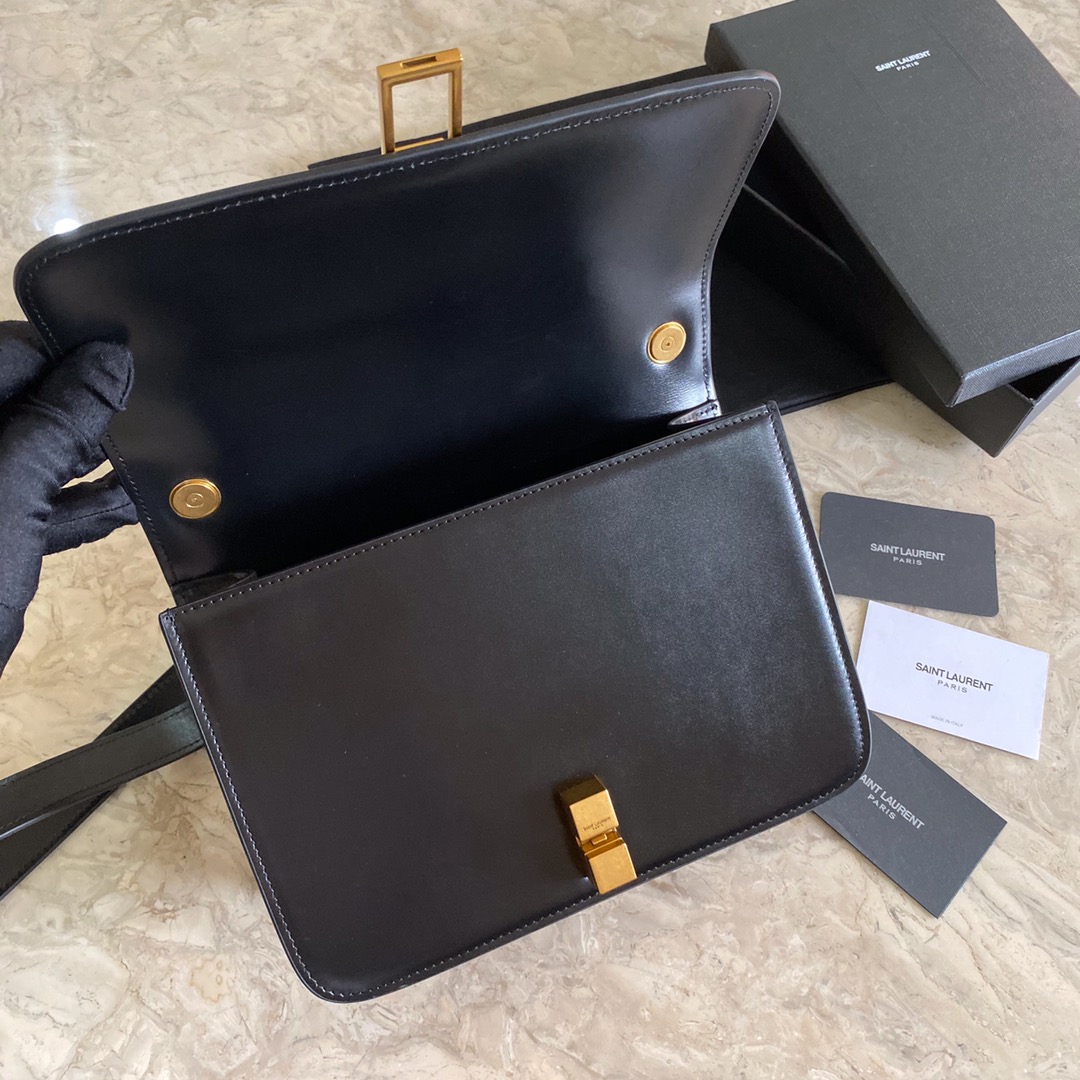 LE CARRE SATCHEL IN BOX SAINT LAURENT LEATHER