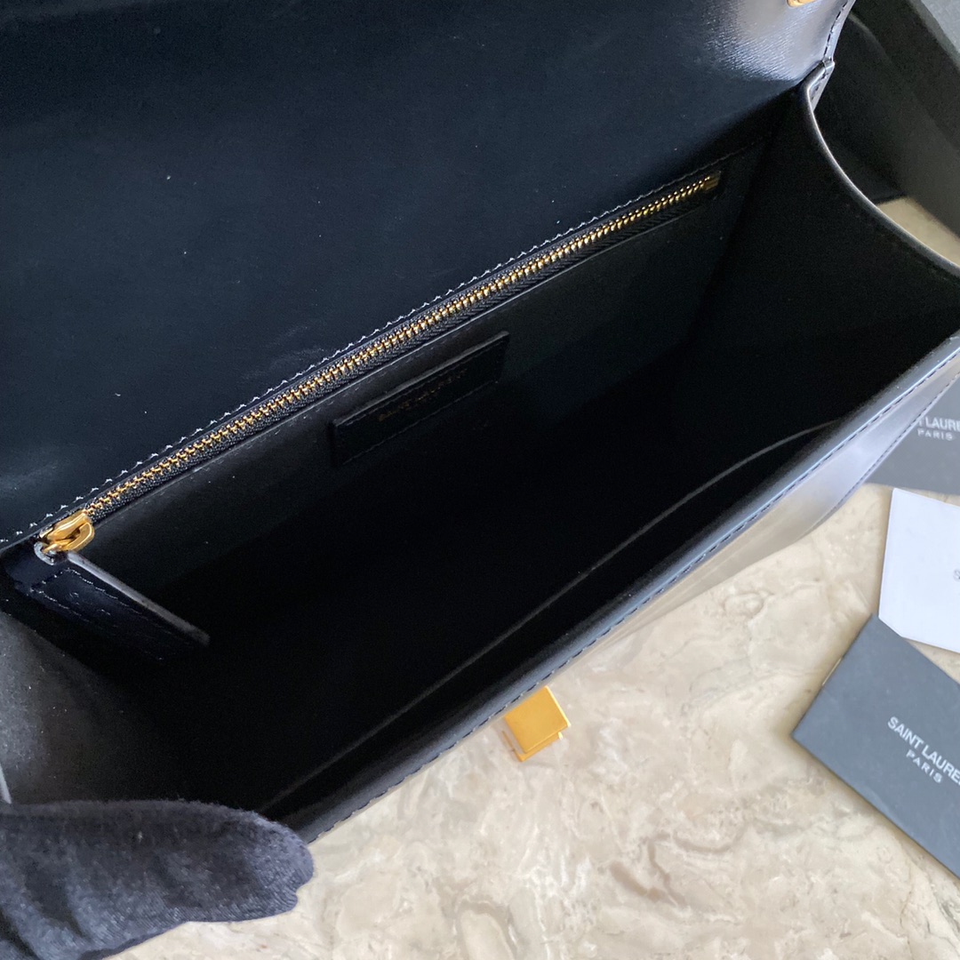 LE CARRE SATCHEL IN BOX SAINT LAURENT LEATHER