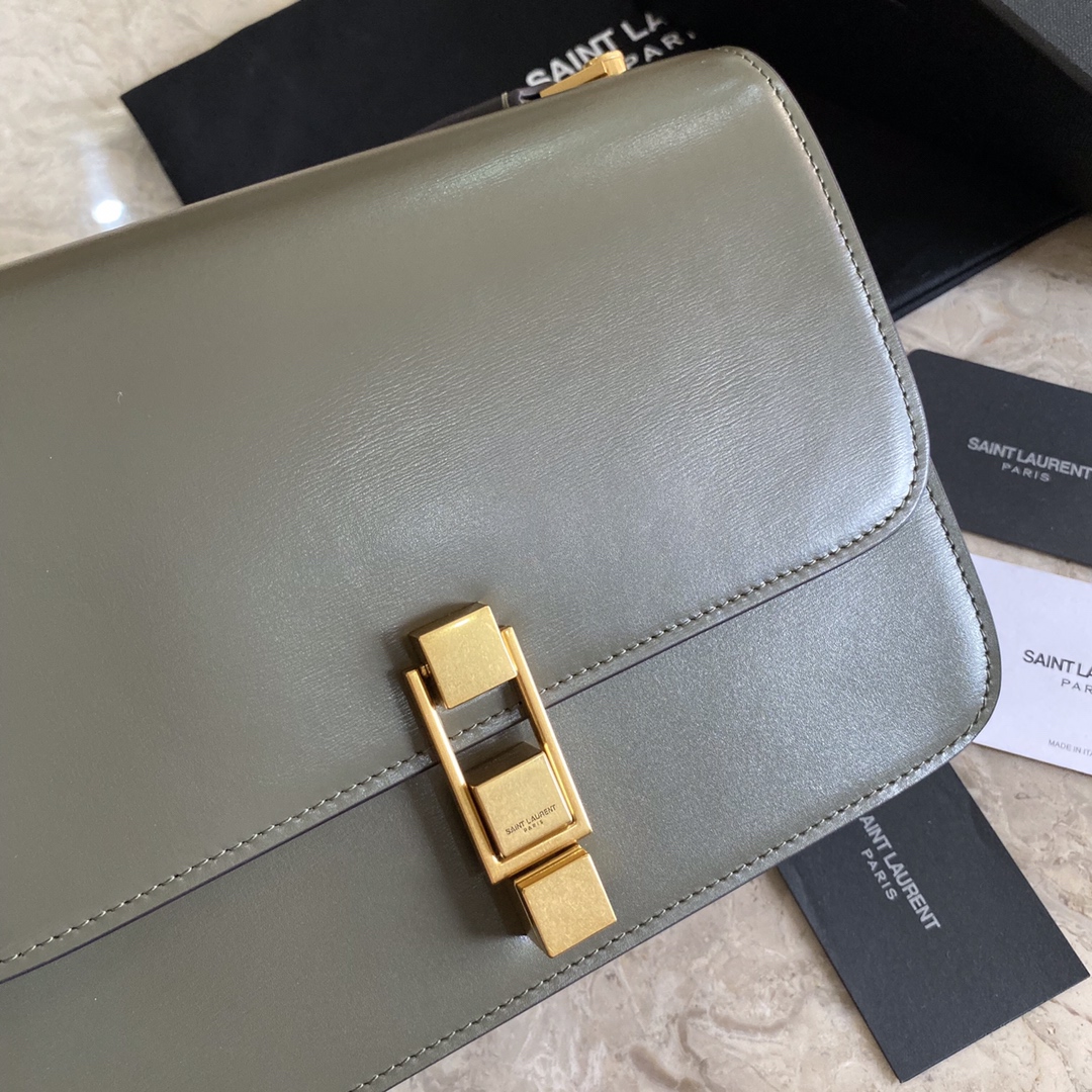 LE CARRE SATCHEL IN BOX SAINT LAURENT LEATHER