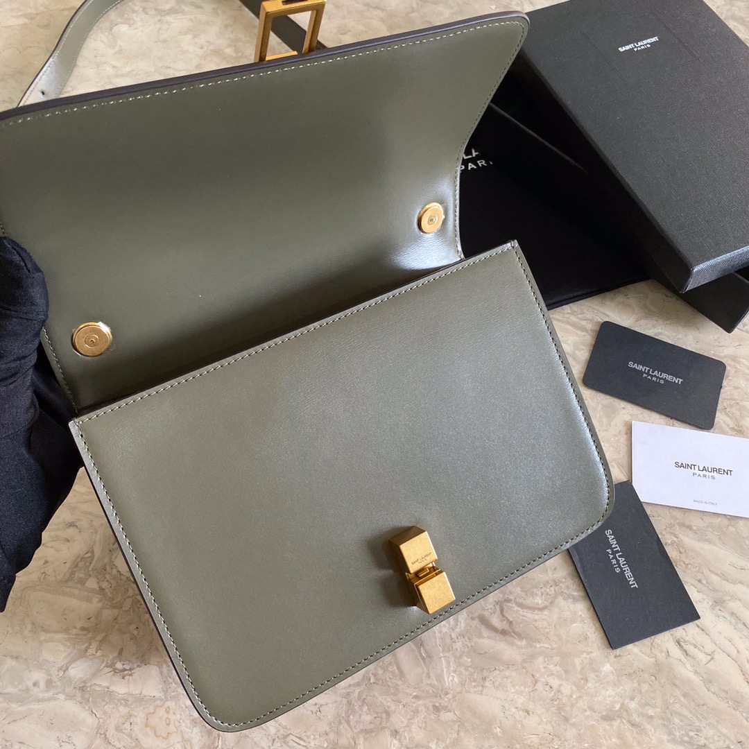 LE CARRE SATCHEL IN BOX SAINT LAURENT LEATHER