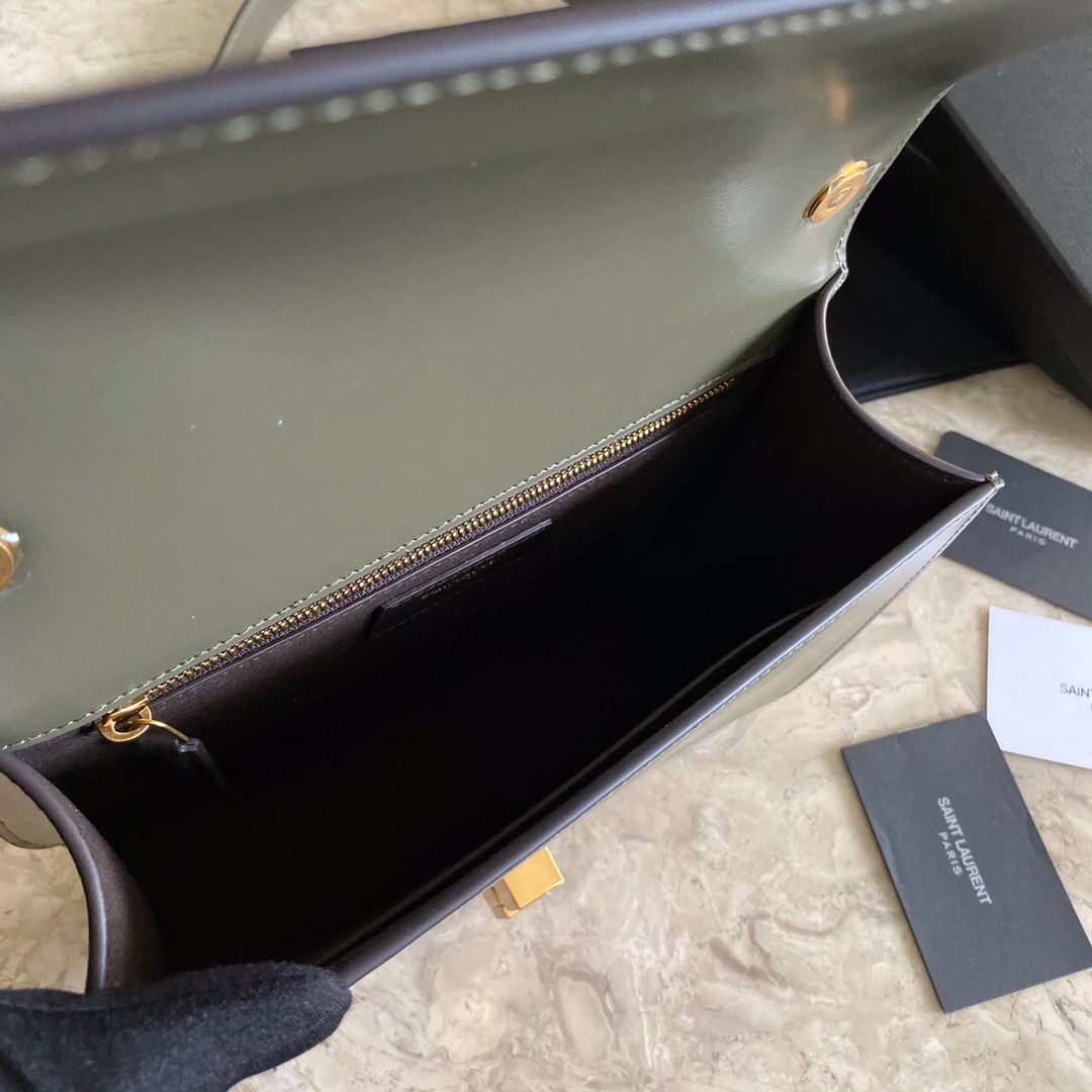 LE CARRE SATCHEL IN BOX SAINT LAURENT LEATHER