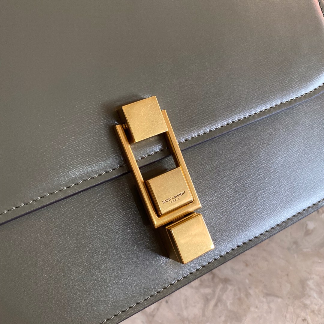 LE CARRE SATCHEL IN BOX SAINT LAURENT LEATHER