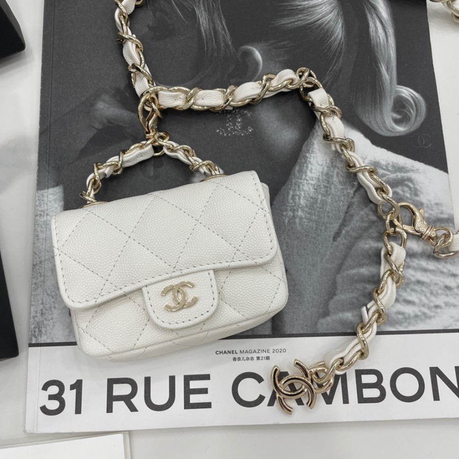 FLAP COIN PURSE WITH CHAIN