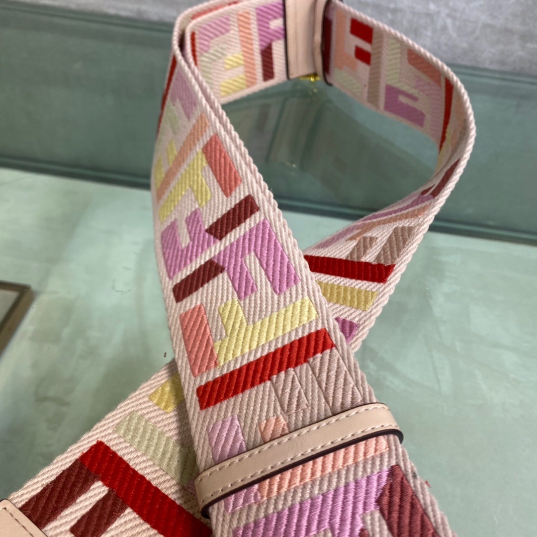 STRAP YOU, Beige ribbon shoulder strap, FENDI BAG ACCESSOIRES