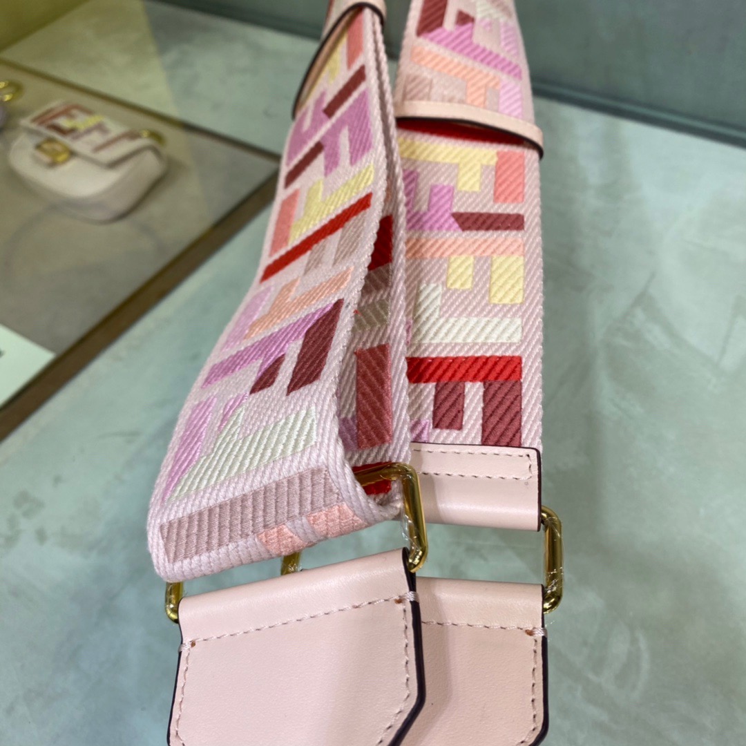 STRAP YOU, Beige ribbon shoulder strap, FENDI BAG ACCESSOIRES