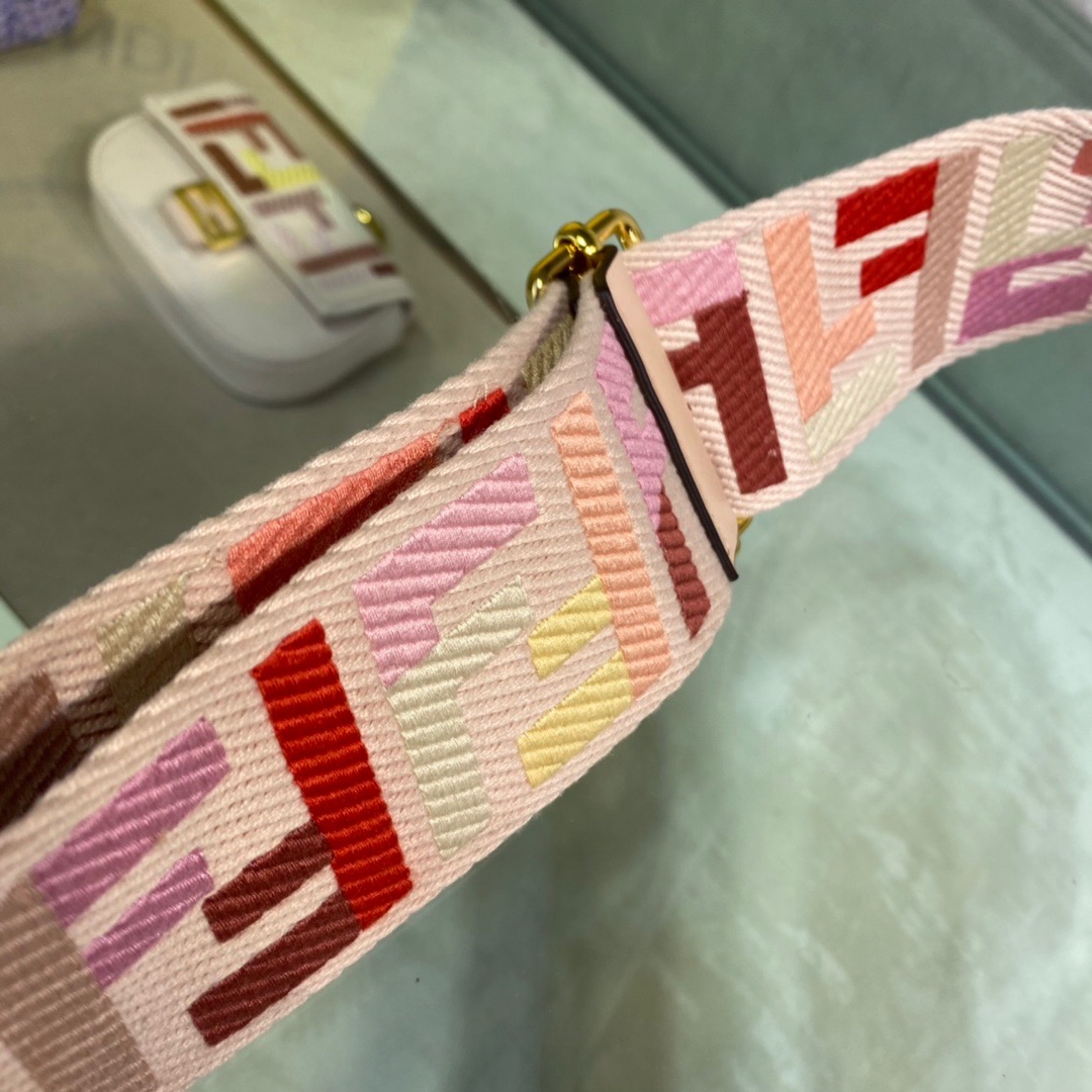 STRAP YOU, Beige ribbon shoulder strap, FENDI BAG ACCESSOIRES