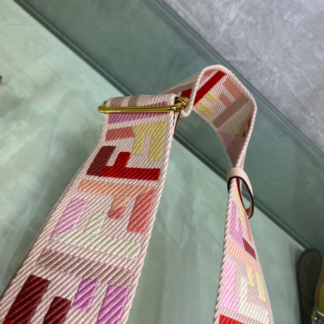 STRAP YOU, Beige ribbon shoulder strap, FENDI BAG ACCESSOIRES