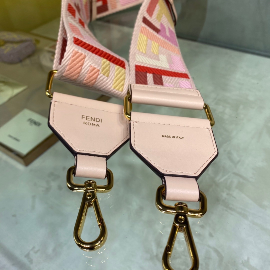 STRAP YOU, Beige ribbon shoulder strap, FENDI BAG ACCESSOIRES