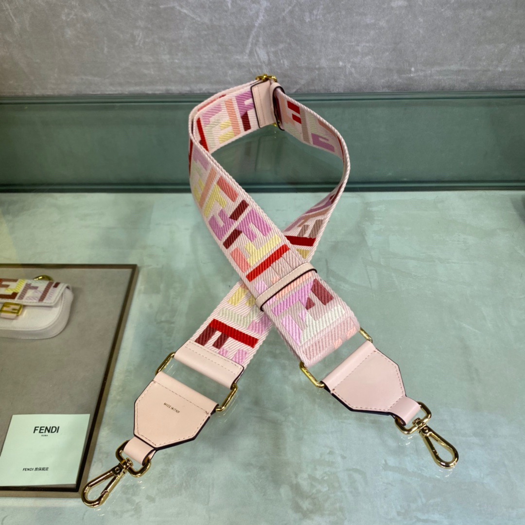 STRAP YOU, Beige ribbon shoulder strap, FENDI BAG ACCESSOIRES