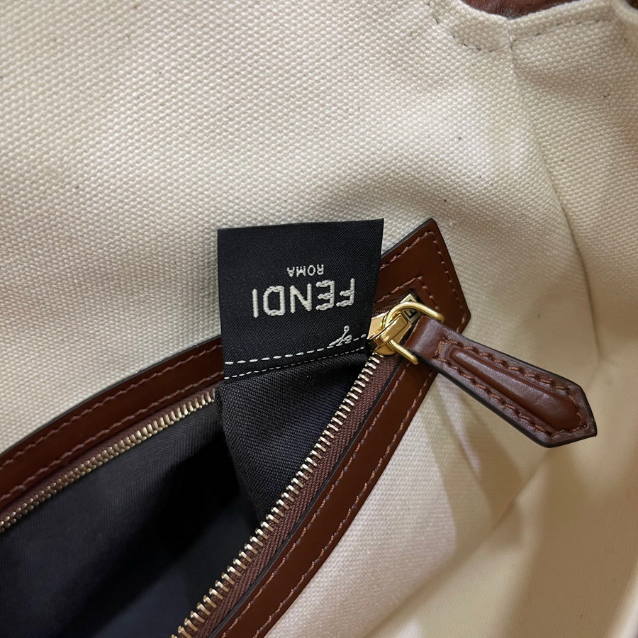 FENDI BAGUETTE, Multicolor embroidered canvas bag
