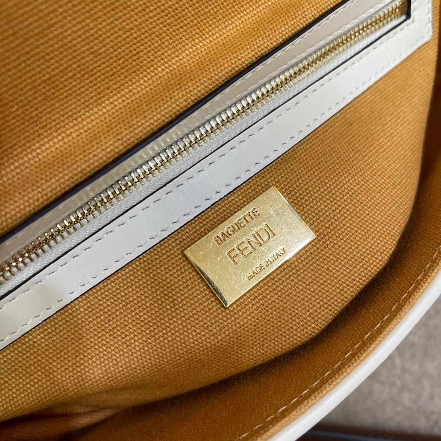 FENDI BAGUETTE, Multicolor embroidered canvas bag