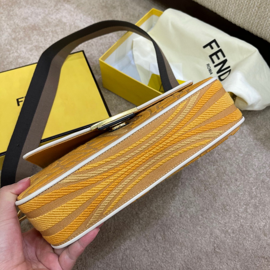 FENDI BAGUETTE, Multicolor embroidered canvas bag