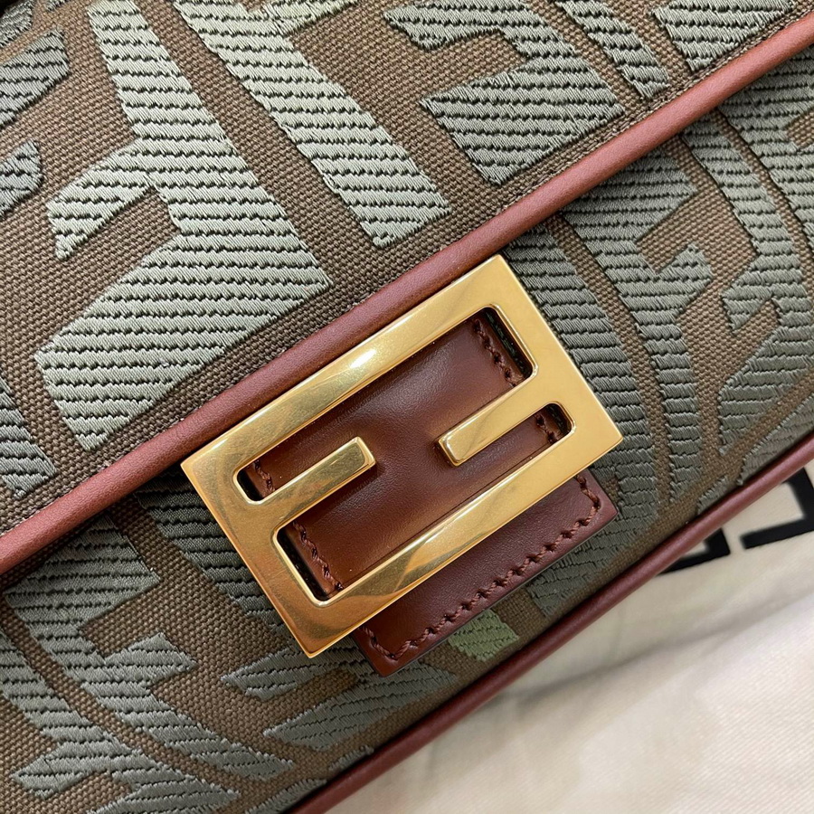 FENDI BAGUETTE, Multicolor embroidered canvas bag
