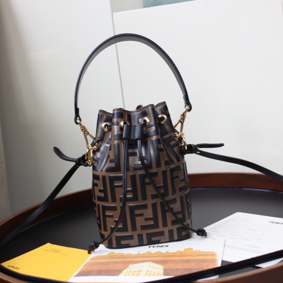 MON TRESOR, Fendi Brown leather mini-bag