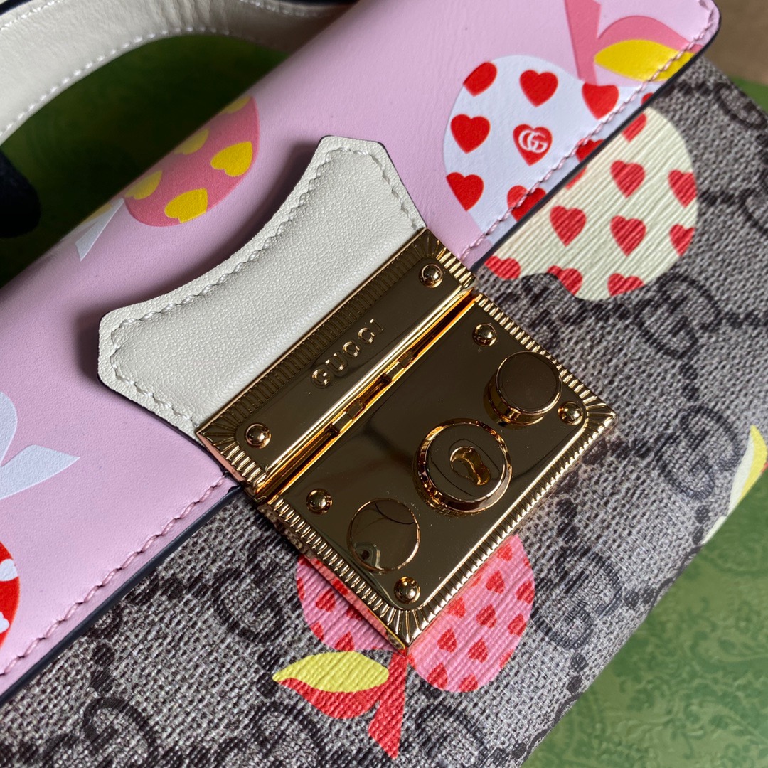 652683 Gucci Les Pommes Padlock mini bag