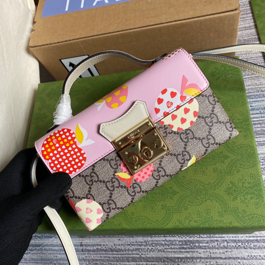 652683 Gucci Les Pommes Padlock mini bag
