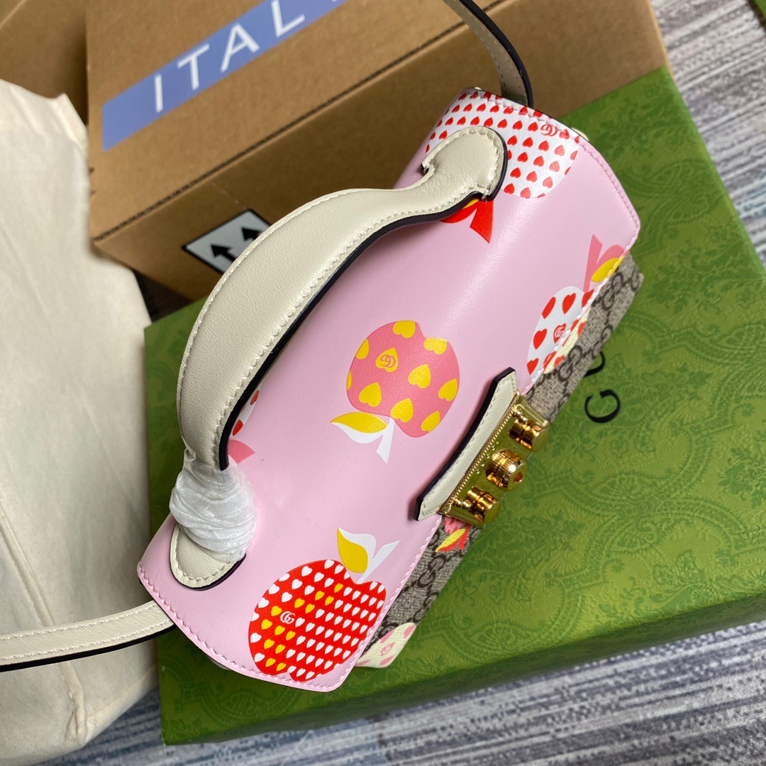 652683 Gucci Les Pommes Padlock mini bag