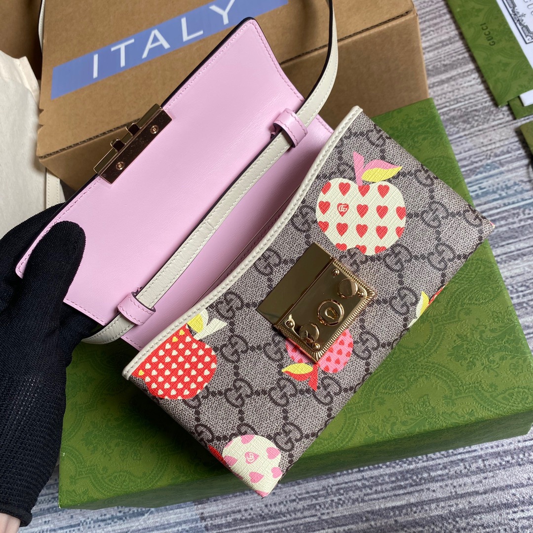 652683 Gucci Les Pommes Padlock mini bag