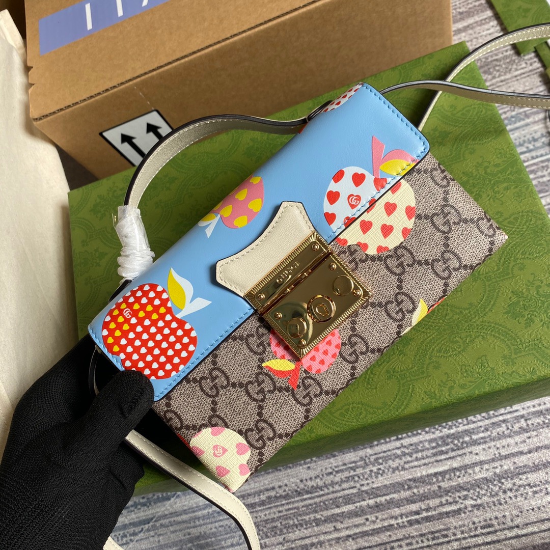 652683 Gucci Les Pommes Padlock mini bag