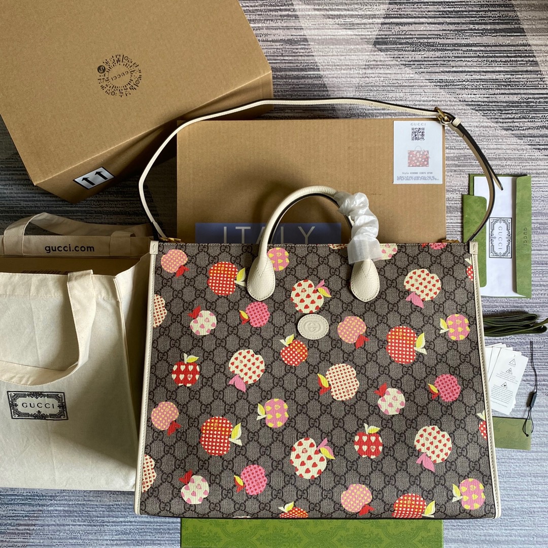 659980  Gucci Les Pommes large tote