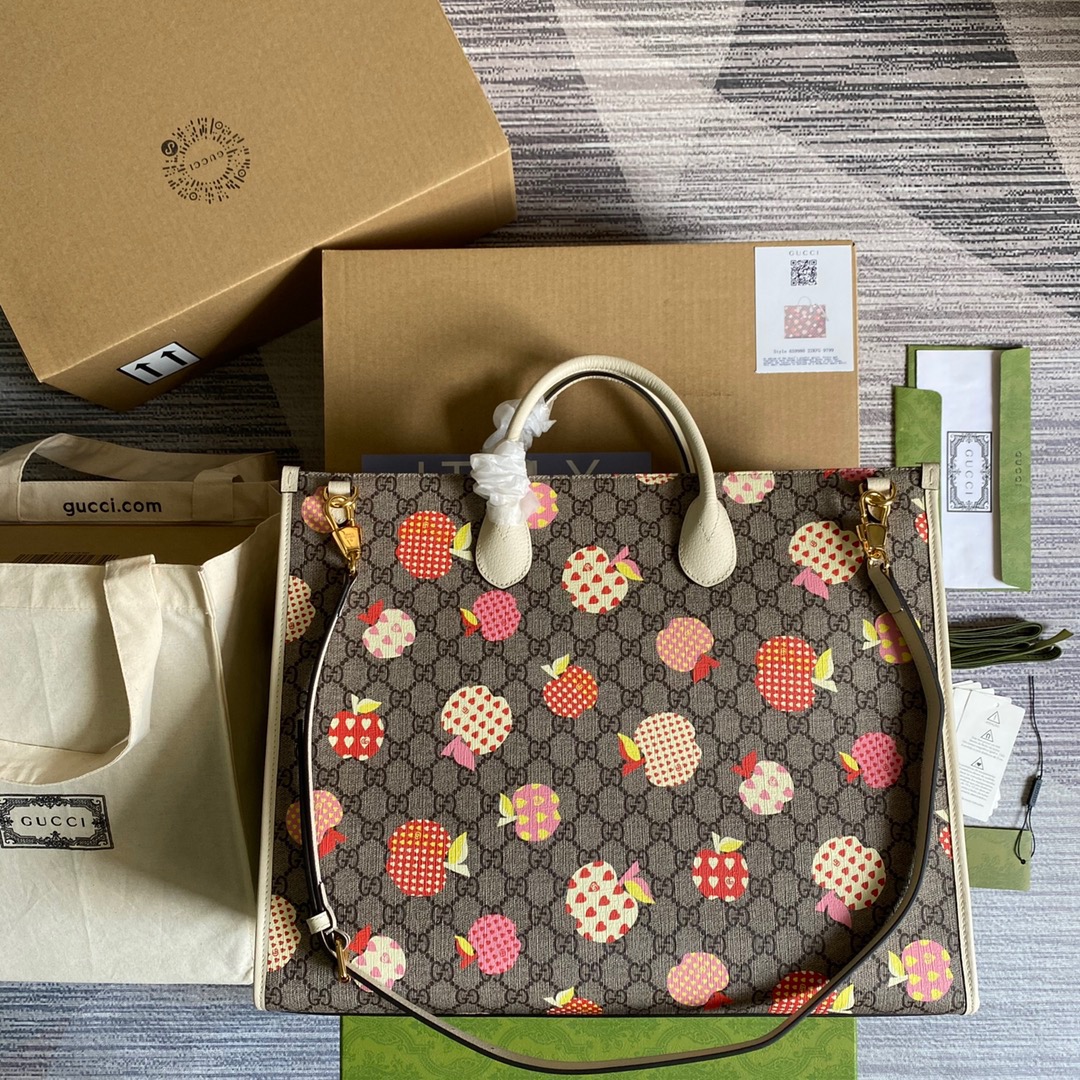 659980  Gucci Les Pommes large tote