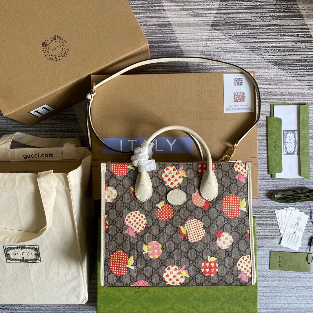 659983  Gucci Les Pommes small tote