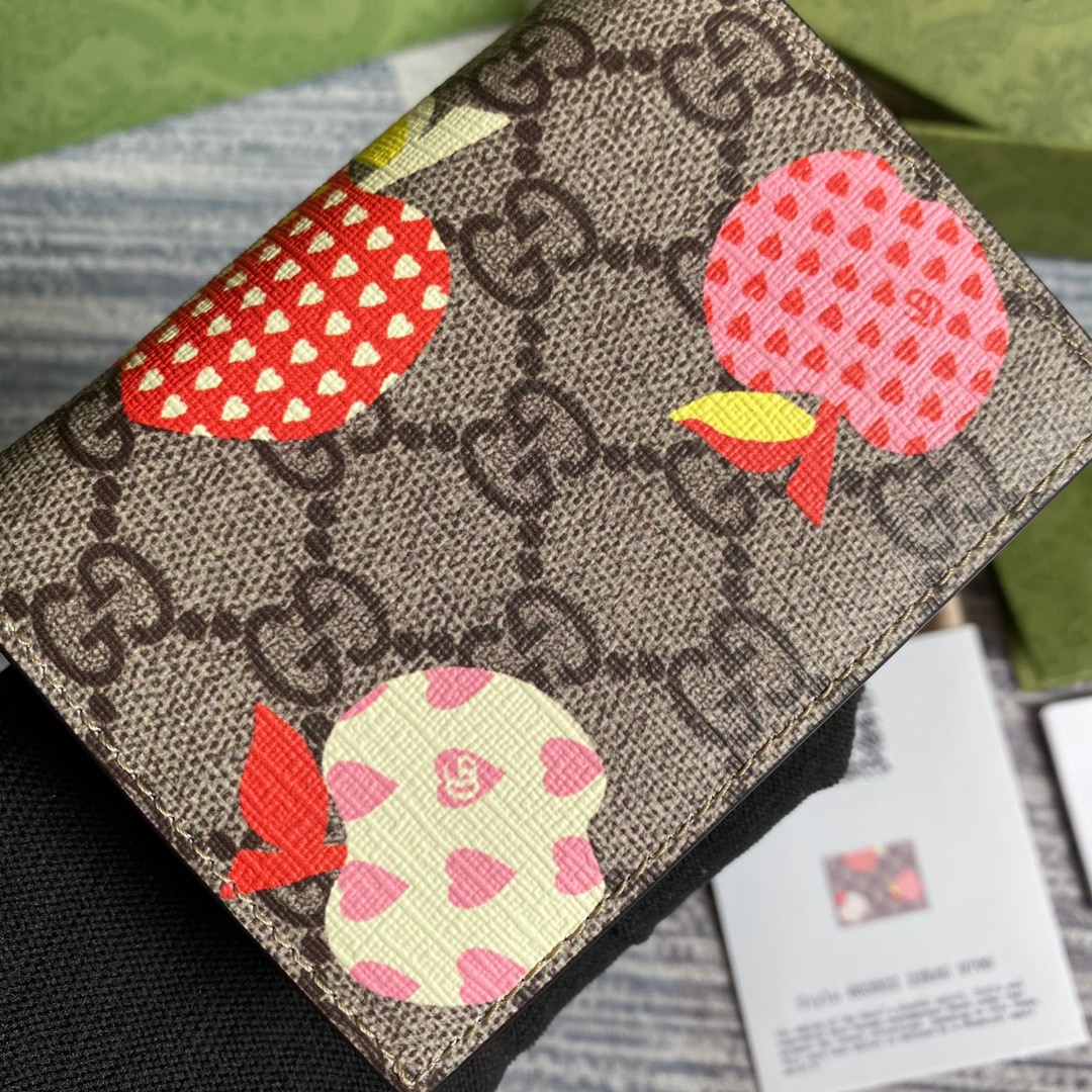663922 Gucci Les Pommes card case wallet