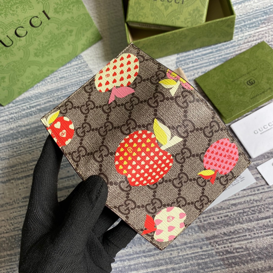 663922 Gucci Les Pommes card case wallet