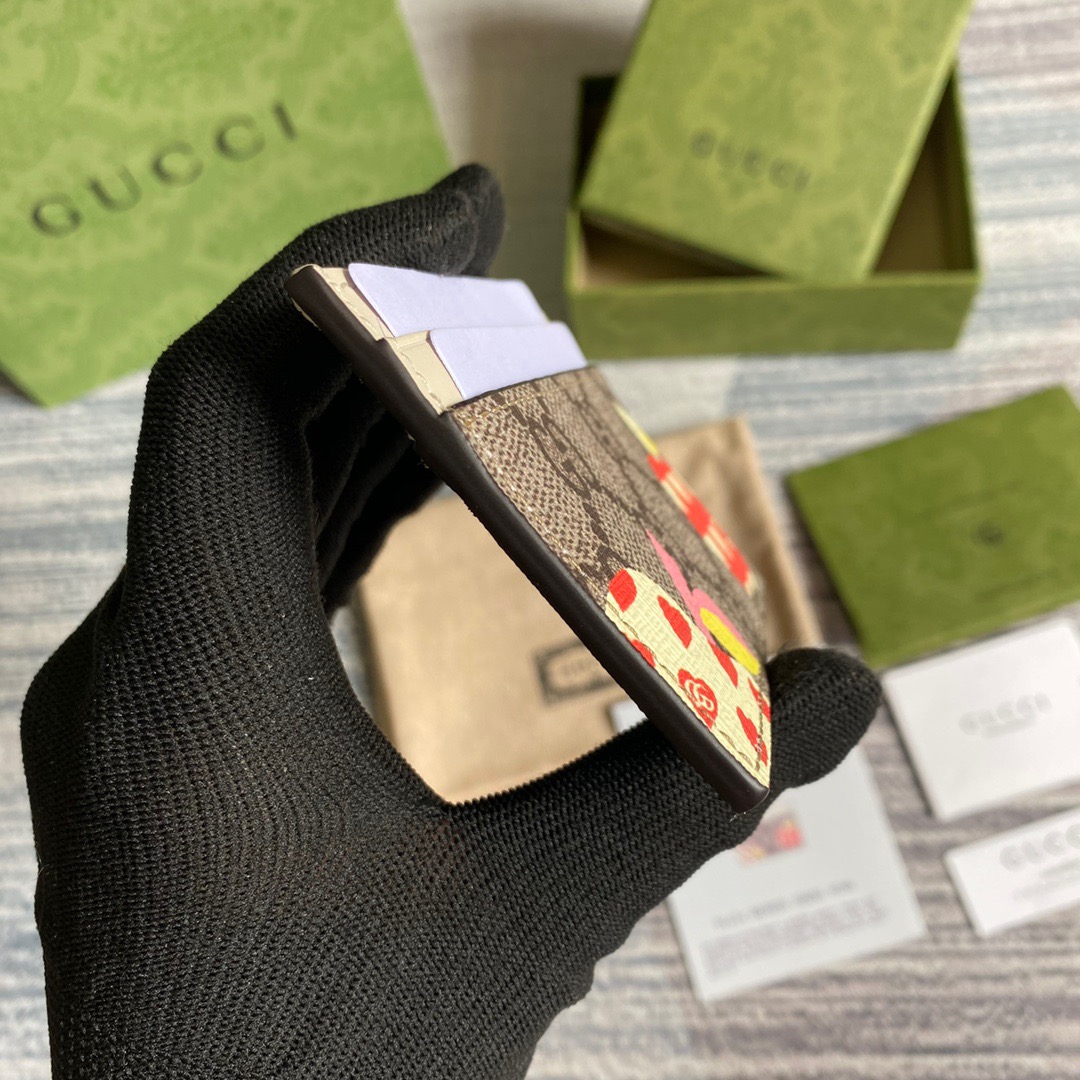 663923 Gucci Les Pommes card case wallet 