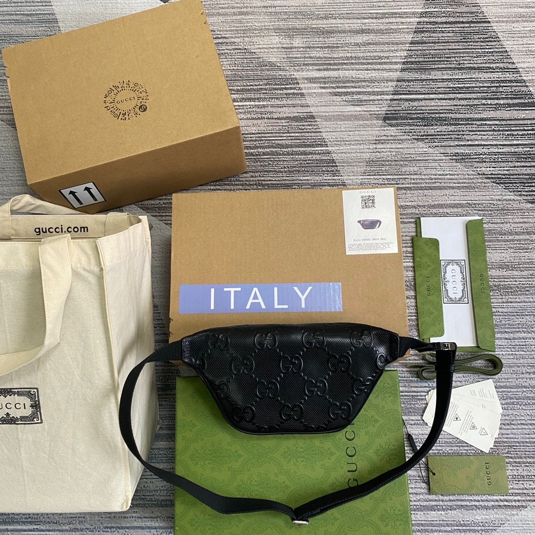 658582 GG embossed belt bag