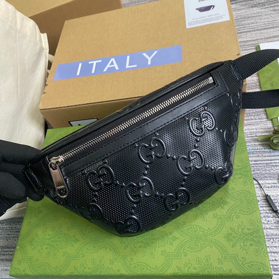 658582 GG embossed belt bag