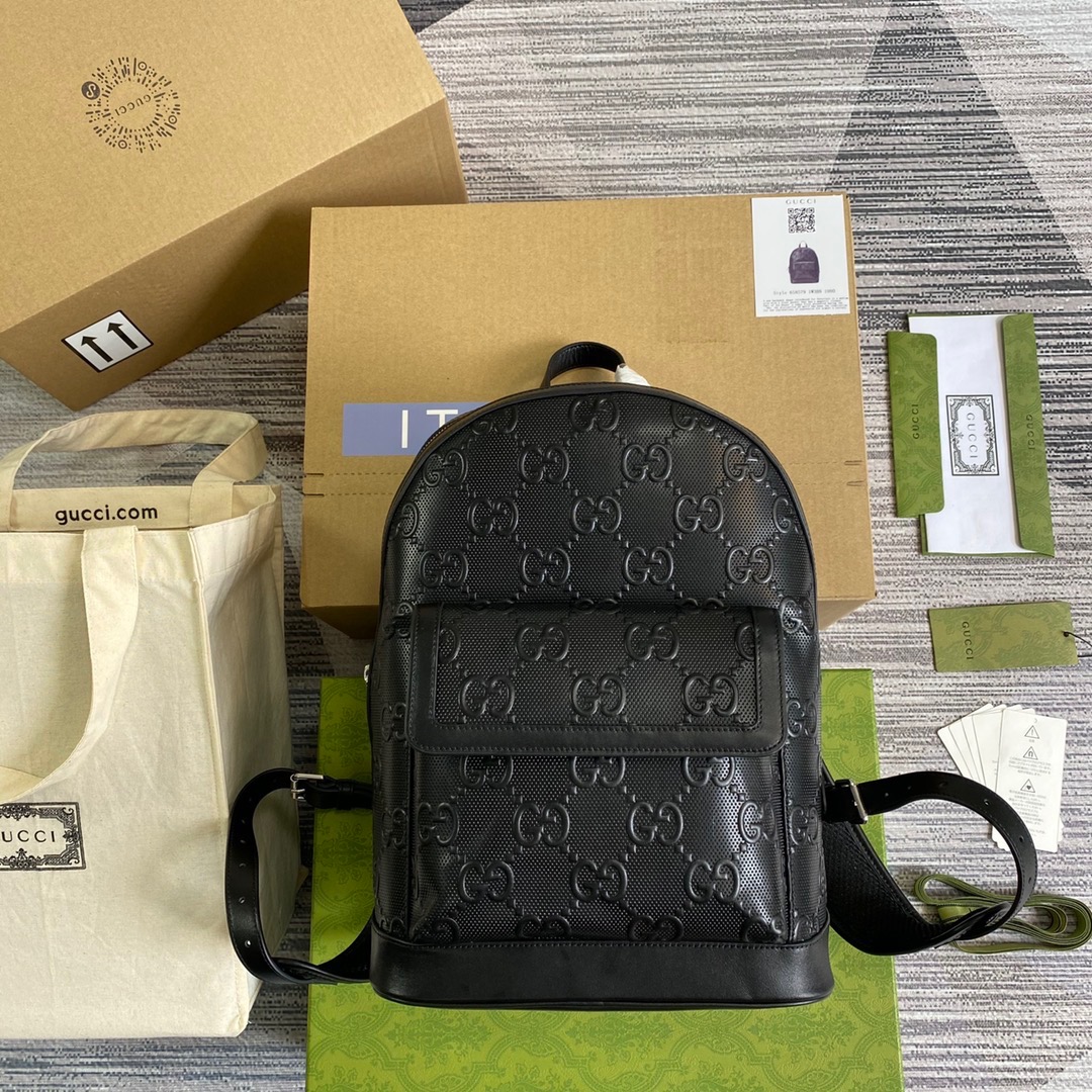 658579 GG embossed backpack