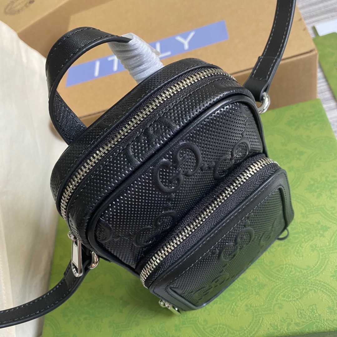 658553 GG embossed mini bag, Travel Bags for Women