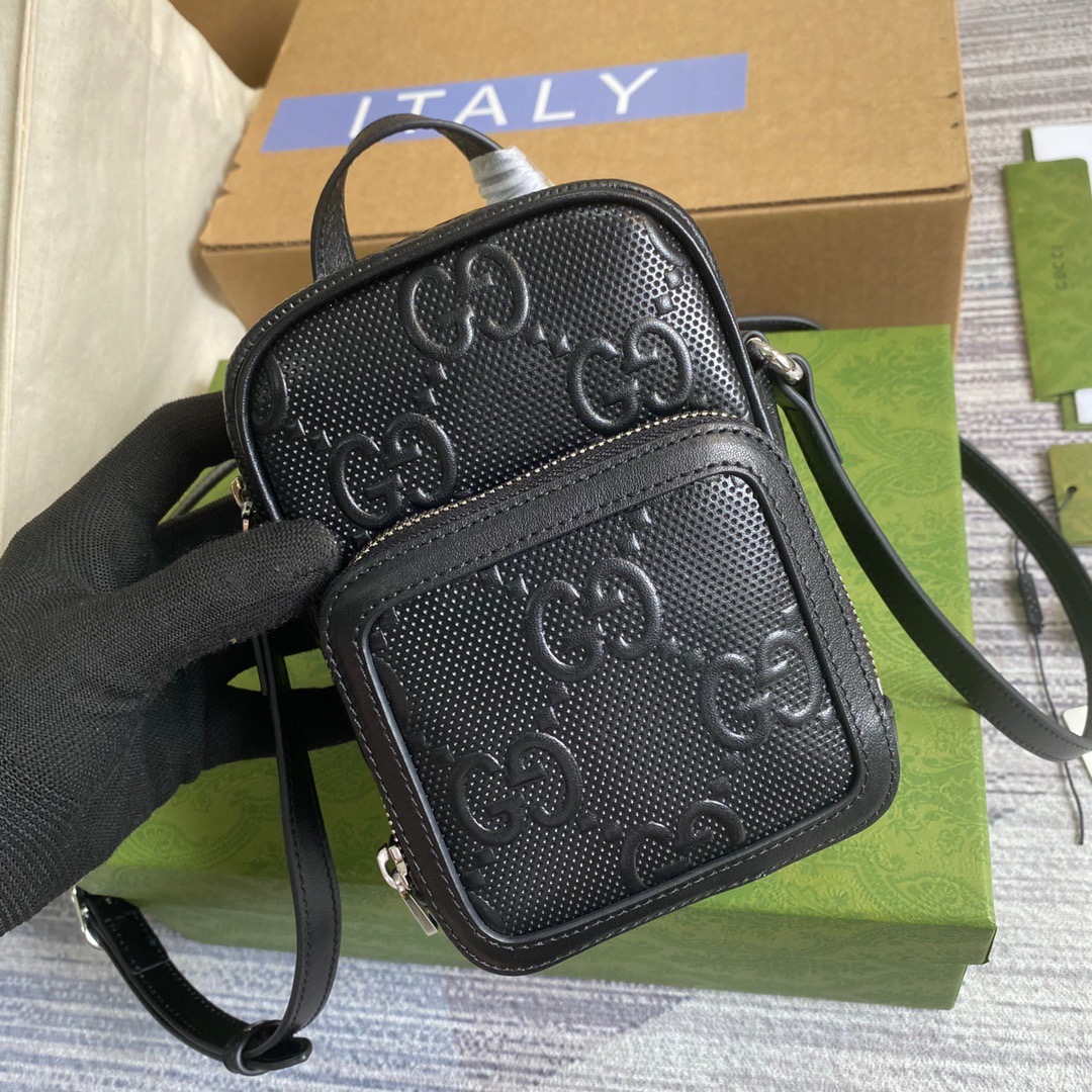 658553 GG embossed mini bag, Travel Bags for Women