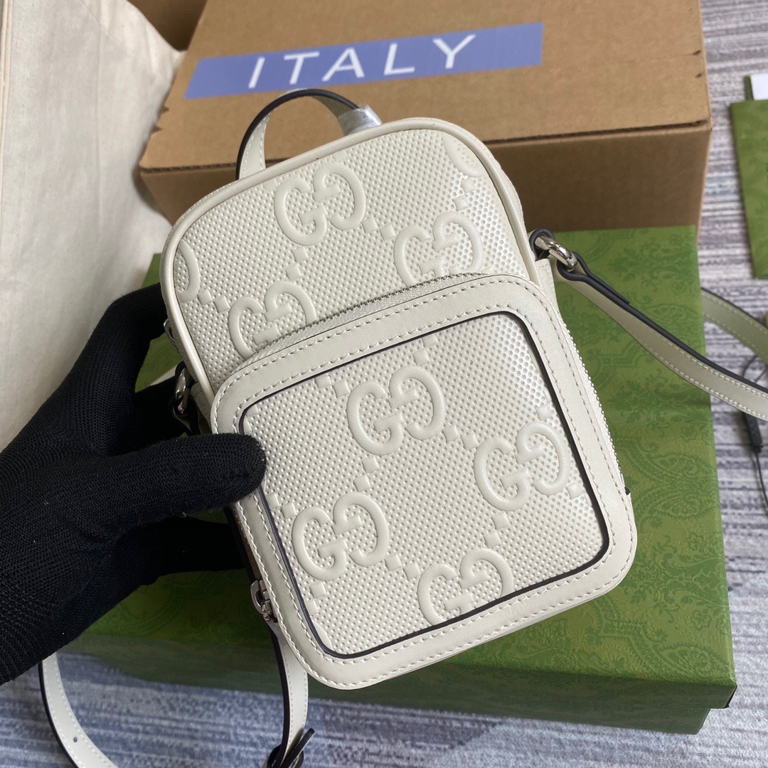 658553 GG embossed mini bag, Travel Bags for Women