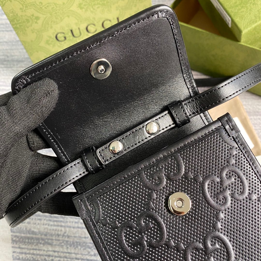 625571 GG embossed mini bag, gucci Strapped Wallets for Men